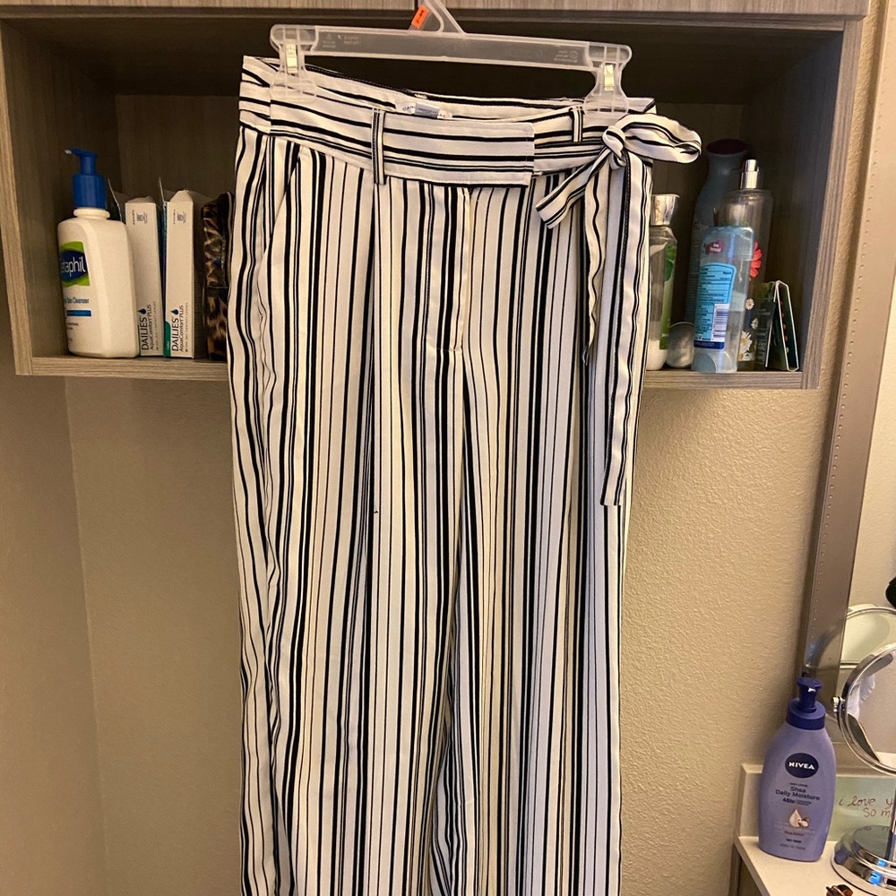 Stripped work pants.